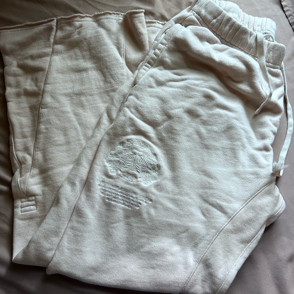 DARC SPORT Off white wide leg sweatpants
